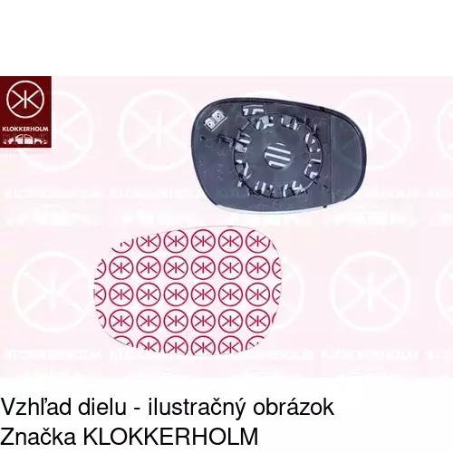 Sklo vonkajšieho zrkadla s držiakom 2042555E /POLCAR/ - obr. 5