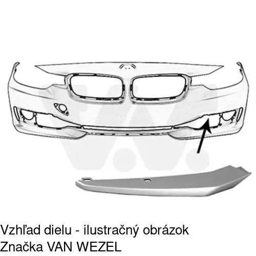 Lišta krytu nárazníka POLCAR 20D127-9