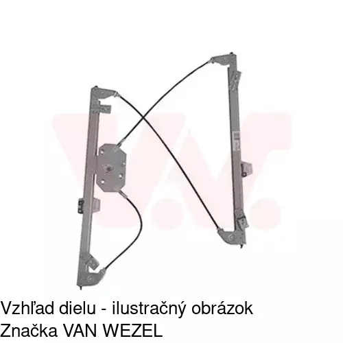 Mechanizmus sťahovania okna elektrický bez motora 20X1PSG2 /POLCAR/ - obr. 2