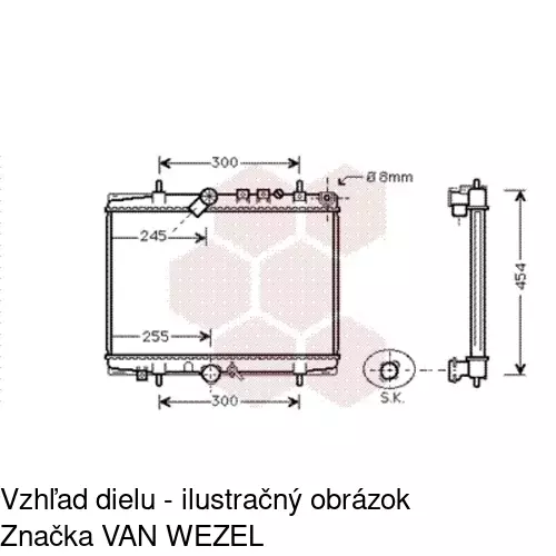 Chladiče vody 233208A9 /POLCAR/ - obr. 3