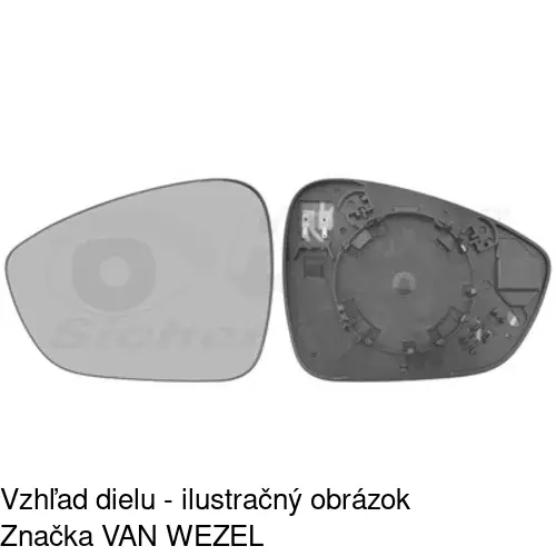 Sklo vonkajšieho zrkadla s držiakom 2334544E /POLCAR/ - obr. 4