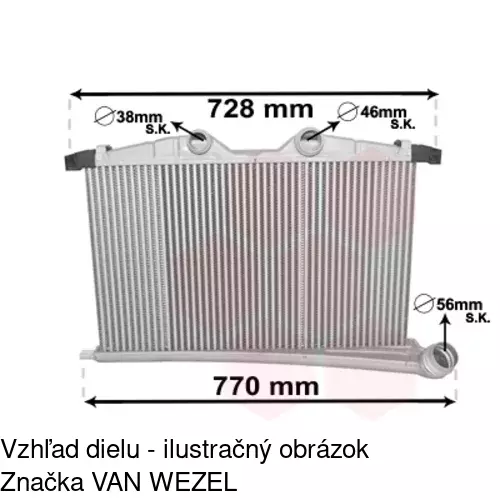 Chladiče vzduchu (Intercoolery) 2334J83X /POLCAR/ - obr. 1