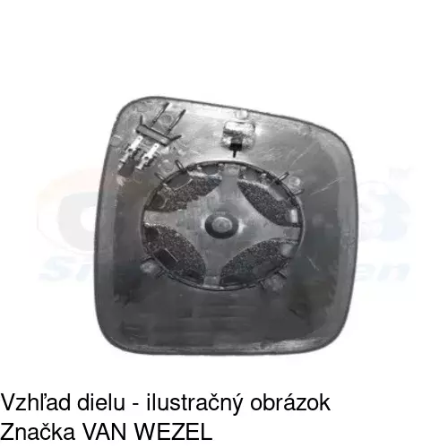Sklo vonkajšieho zrkadla s držiakom 2391545E /POLCAR/ - obr. 3