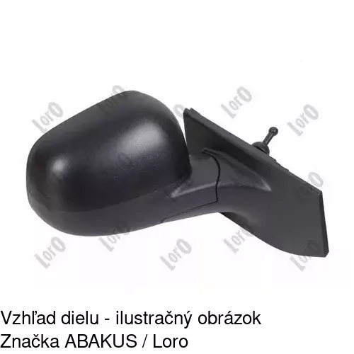 Vonkajšie zrkadlo 2502524M /POLCAR/ - obr. 2