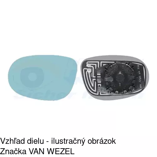 Sklo vonkajšieho zrkadla s držiakom 3031545E /POLCAR/ - obr. 5
