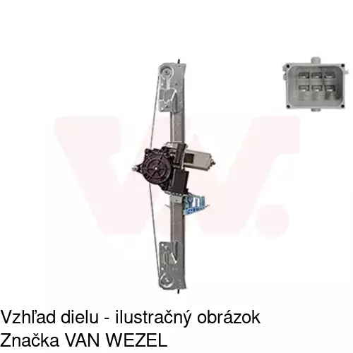 Elektrický mechanizmus okna dverí 3042PSE4CE /POLCAR/ - obr. 2