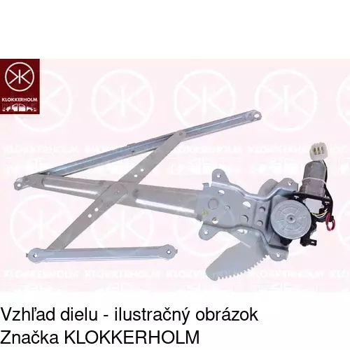 Mechanizmus sťahovania okna elektrický bez motora POLCAR 3075PSG1