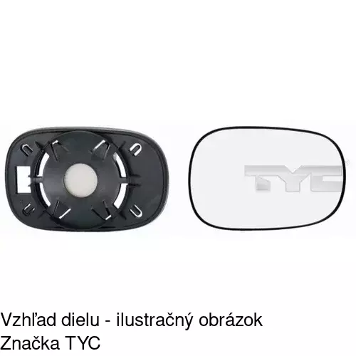 Sklo vonkajšieho zrkadla s držiakom 3200541M /POLCAR/ - obr. 1