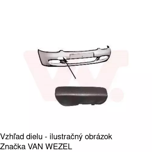 Záslepka ťažného háku 32070715 /POLCAR/ - obr. 1