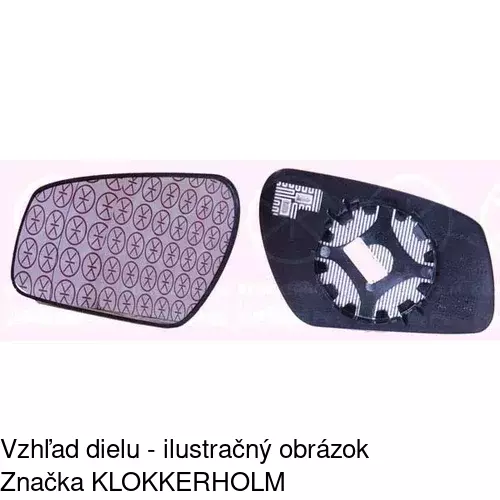 Sklo vonkajšieho zrkadla s držiakom 3218546E /POLCAR/ - obr. 5