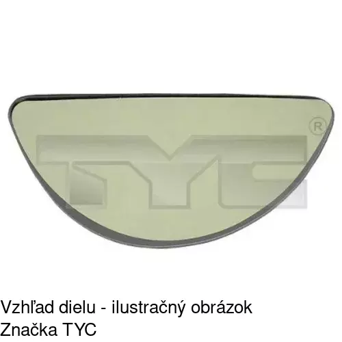 Sklo vonkajšieho zrkadla 3247548E /POLCAR/ - obr. 3