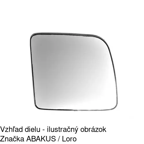 Sklo vonkajšieho zrkadla s držiakom 3256555M /POLCAR/ - obr. 4