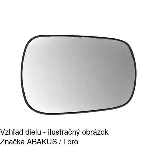 Sklo vonkajšieho zrkadla s držiakom 3257553E /POLCAR/ - obr. 1