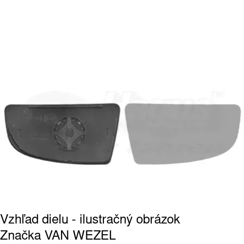 Sklo vonkajšieho zrkadla s držiakom 32N2554M /POLCAR/ - obr. 3