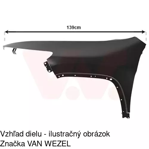Predný blatník POLCAR 34X201