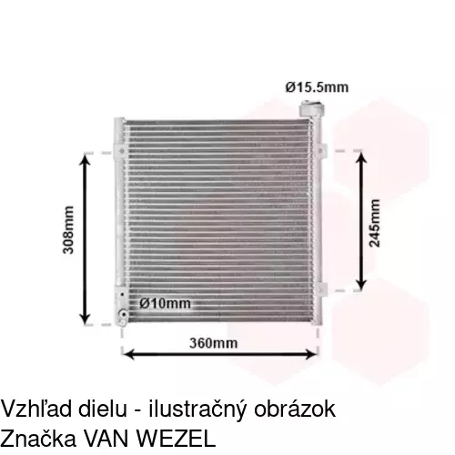 Chladiče klimatizácie 3810K8C1S /POLCAR/ - obr. 1