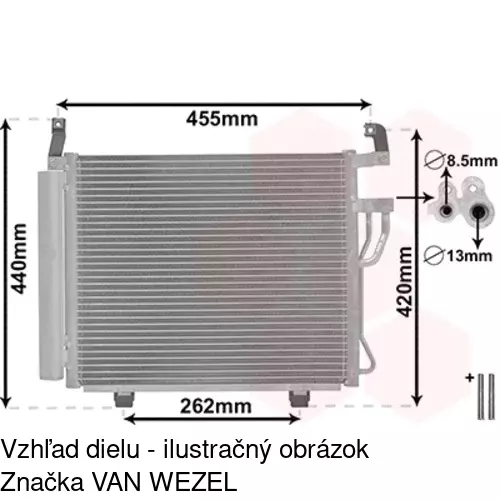 Chladiče klimatizácie 4003K8C2S /POLCAR/ - obr. 2