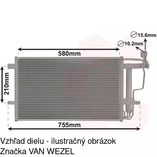 Chladiče klimatizácie 4542K8C1S /POLCAR/ - obr. 2