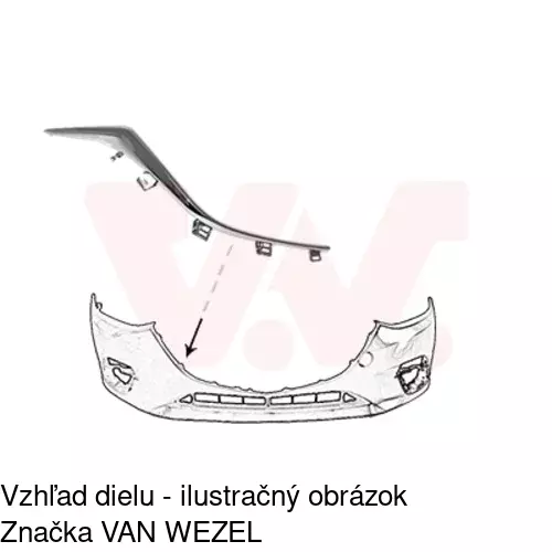 Lišta masky POLCAR 45C205-6