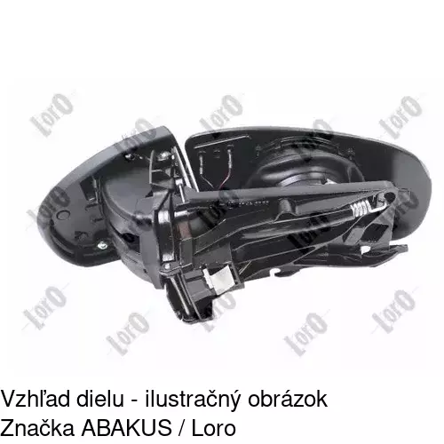 Sklo vonkajšieho zrkadla s držiakom 5003545E /POLCAR/ - obr. 1