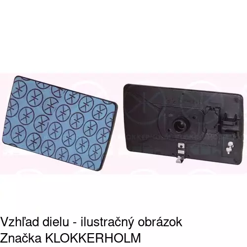 Sklo vonkajšieho zrkadla s držiakom 5014546E /POLCAR/