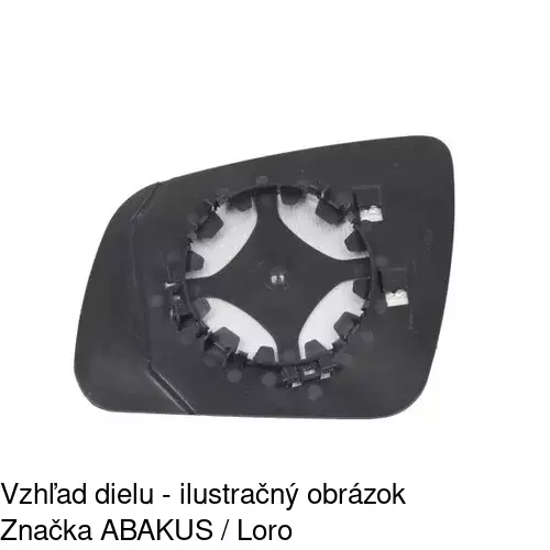 Sklo vonkajšieho zrkadla s držiakom 5018552E /POLCAR/ - obr. 1