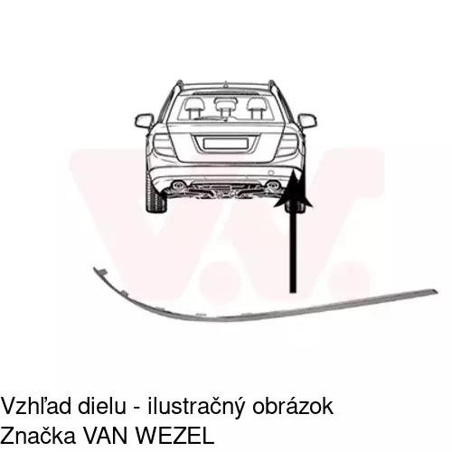 Lišta nárazníka 50709612 /POLCAR/
