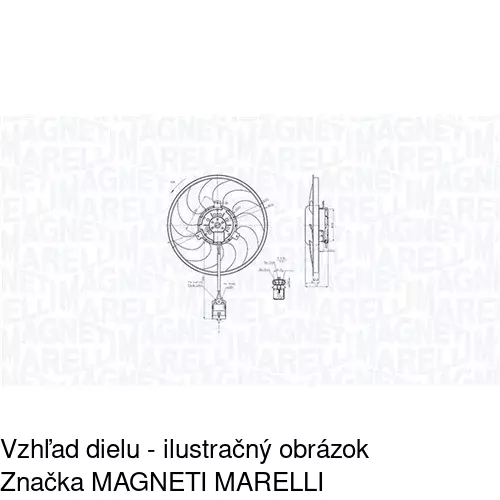 Ventilátor bez krytu / podpery 550923U9 /POLCAR/ - obr. 2