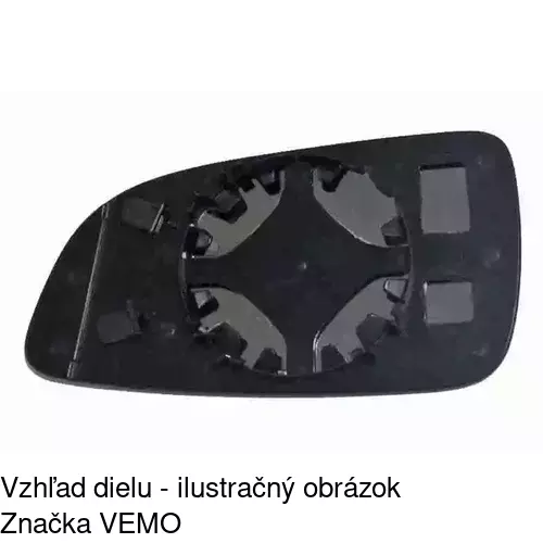 Sklo vonkajšieho zrkadla s držiakom 5509554E /POLCAR/ - obr. 3