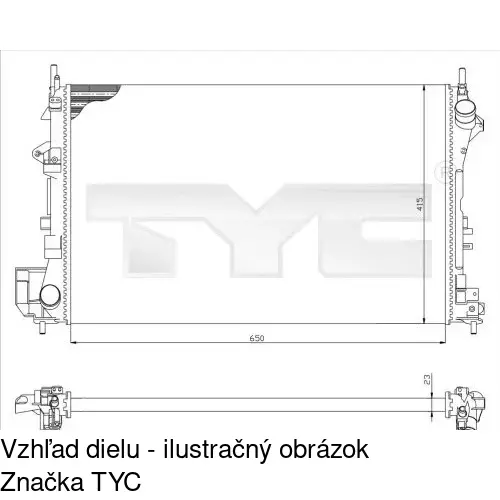 Chladiče vody POLCAR 5518081X