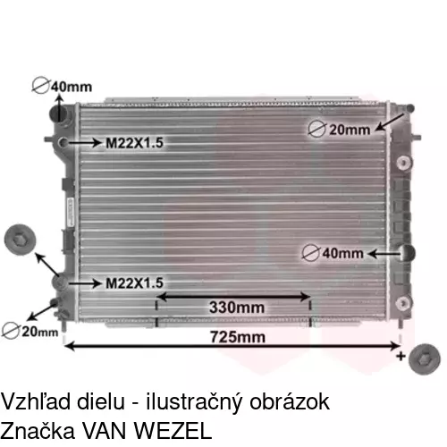 Chladiče vody 552708A9 /POLCAR/ - obr. 1