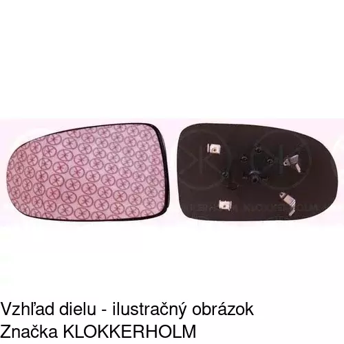 Sklo vonkajšieho zrkadla s držiakom 5556546M /POLCAR/ - obr. 3
