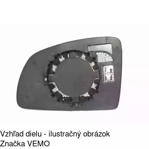 Sklo vonkajšieho zrkadla s držiakom 5559554M /POLCAR/ - obr. 5