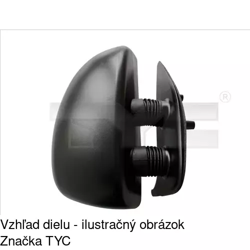 Sklo vonkajšieho zrkadla s držiakom 5702559E /POLCAR/ - obr. 2