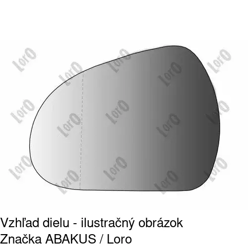 Sklo vonkajšieho zrkadla s držiakom 5724545M /POLCAR/ - obr. 2