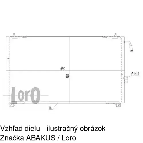 Chladiče klimatizácie 5746K8C2 /POLCAR/ - obr. 2
