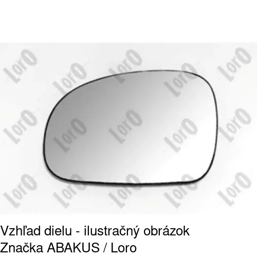 Sklo vonkajšieho zrkadla s držiakom 5747545E /POLCAR/ - obr. 4