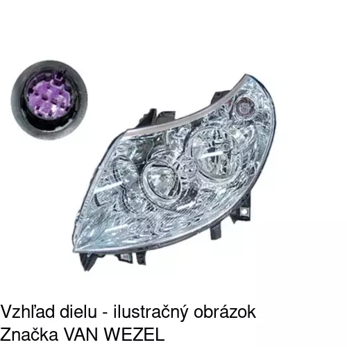 Hlavný reflektor 5770093U /POLCAR/ - obr. 4