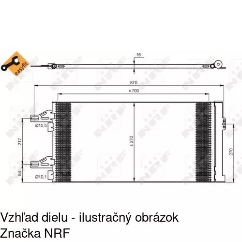 Chladiče klimatizácie 5770K8C1S /POLCAR/ - obr. 2