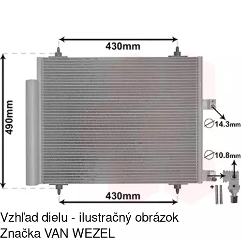Chladiče klimatizácie 5787K8C1 /POLCAR/ - obr. 3