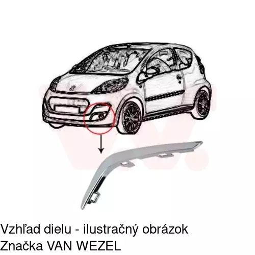 Lišta krytu nárazníka 57A22771 /POLCAR/ - obr. 1