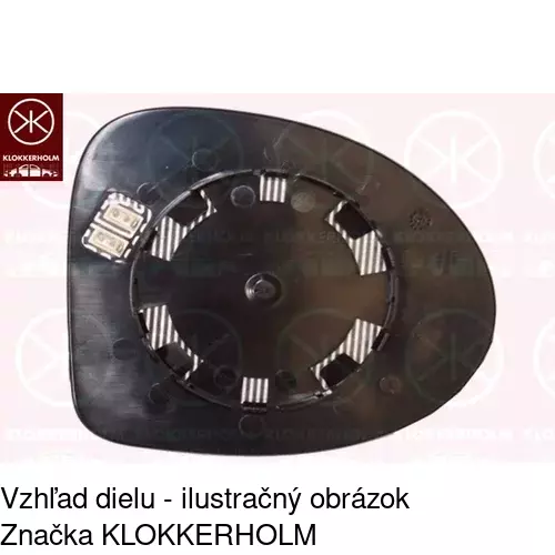 Sklo vonkajšieho zrkadla s držiakom 6001552M /POLCAR/ - obr. 5
