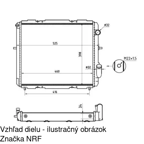 Chladiče vody 600608A5 /POLCAR/ - obr. 1