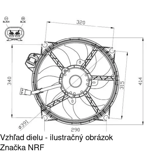Ventilátory chladičov 601423W1X /POLCAR/ - obr. 3