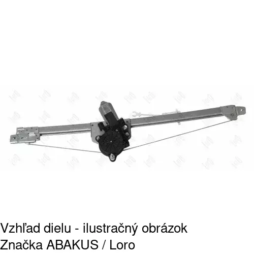 Elektrický mechanizmus okna dverí 6026PSE1 /POLCAR/ - obr. 4