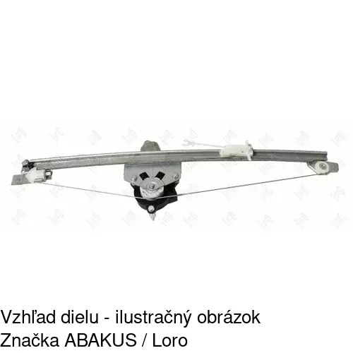 Elektrický mechanizmus okna dverí 6026PSE2 /POLCAR/ - obr. 4