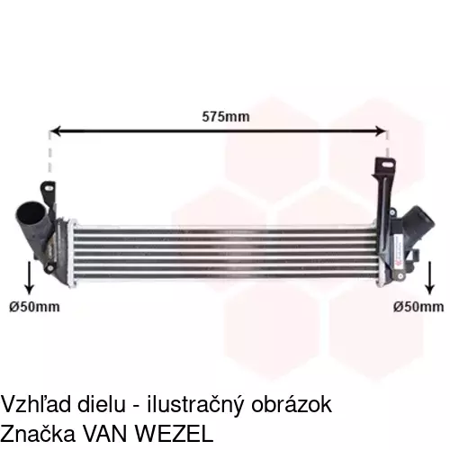 Chladiče vzduchu (Intercoolery) 6060J8-2 /POLCAR/ - obr. 3