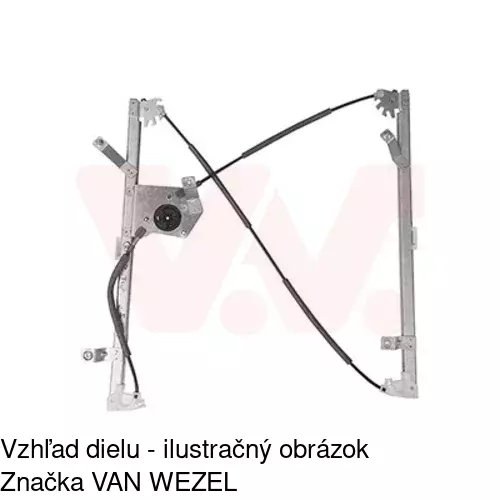 Mechanizmus sťahovania okna elektrický bez motora 6062PSG2E /POLCAR/ - obr. 5