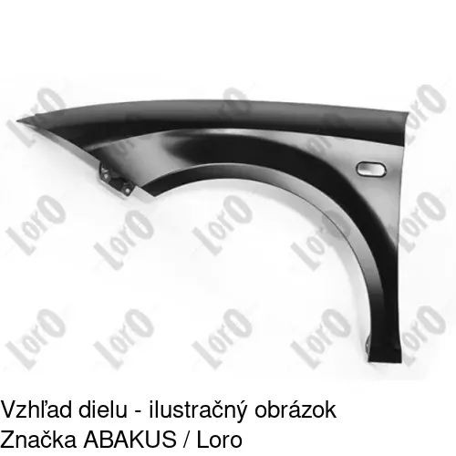 Predný blatník 672601-J /POLCAR/ - obr. 2