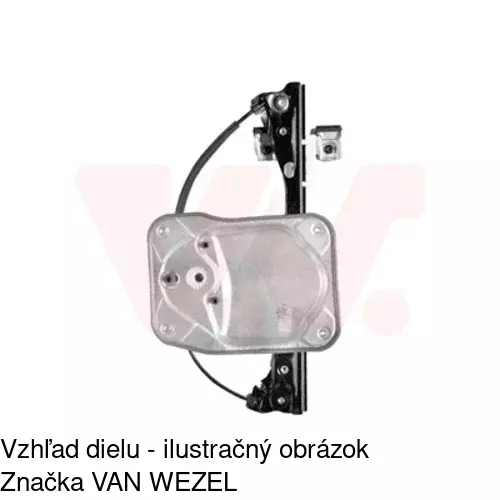 Mechanizmus sťahovania okna elektrický bez motora 6915PSG4 /POLCAR/ - obr. 4